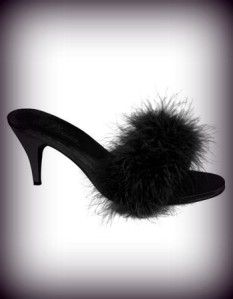 3 inch Faux  Fur Marabou Slippers
